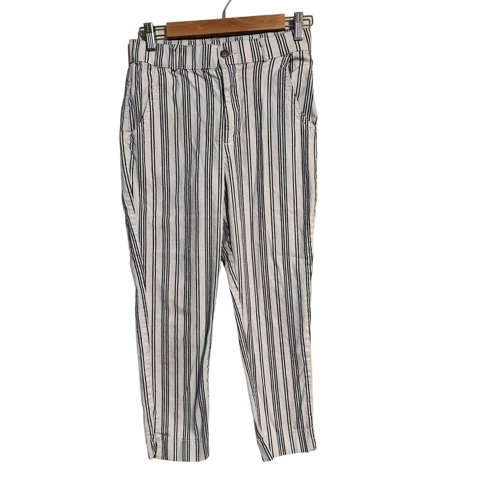 Hollister Ultra High Rise Blue and White Striped Ankle Pants Size Small
